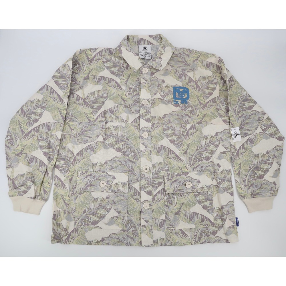 Walt Disney World XL Spirit Jersey Linen Floral Button Up Shirt Shacket NWT‎
